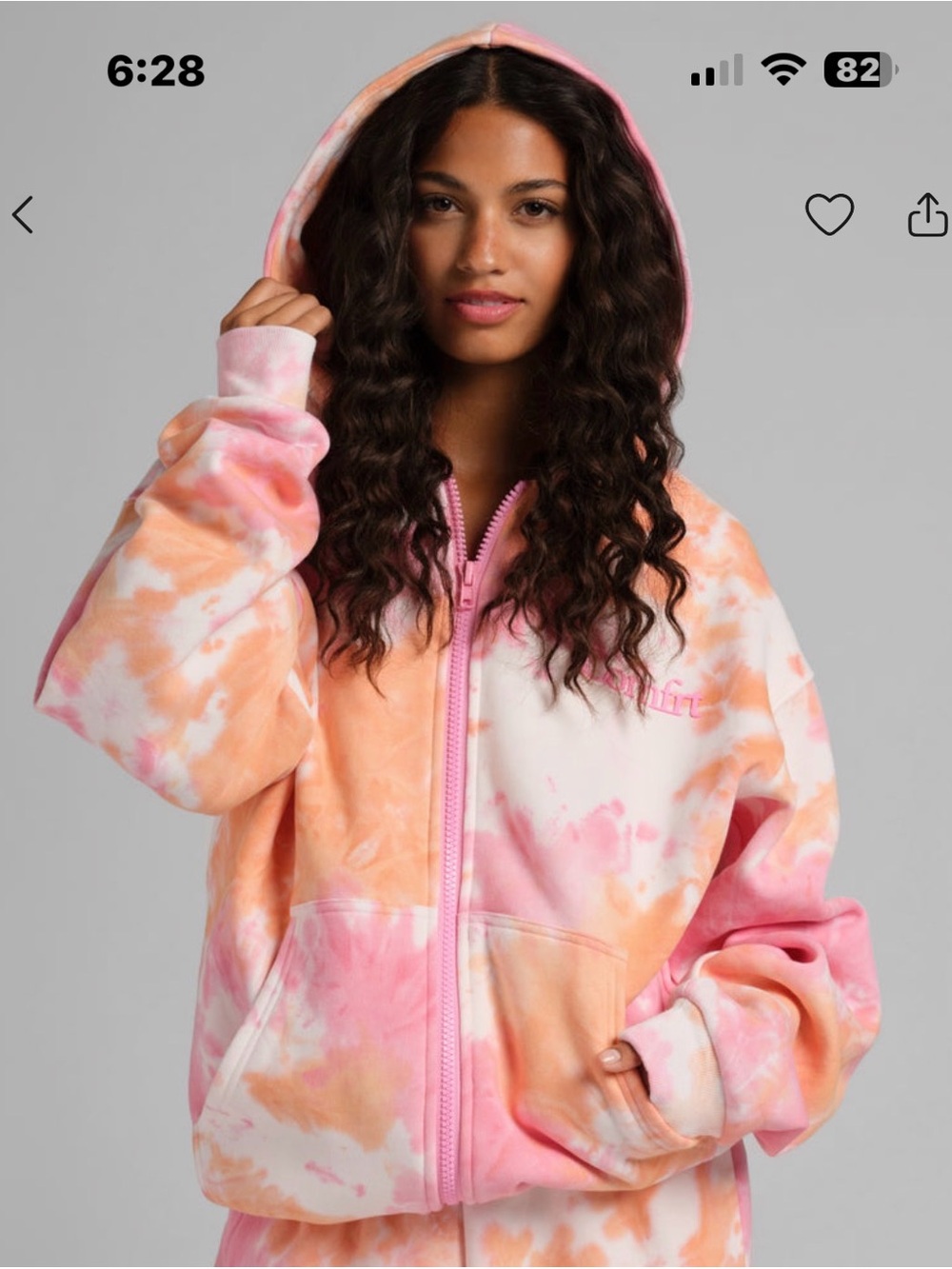Comfrt Minimalist Zip Hoodie in Sunset